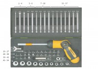 Proxxon 23104 54-piece Screwdriver Bit Set with Foldable Ratchet-screwdriver Spare Parts